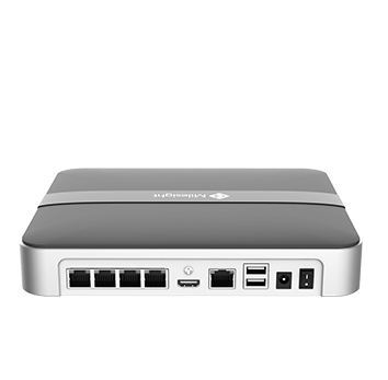 MS-N1004-UPC Milesight Compact NVR, 4 kanaler, 4 x PoE