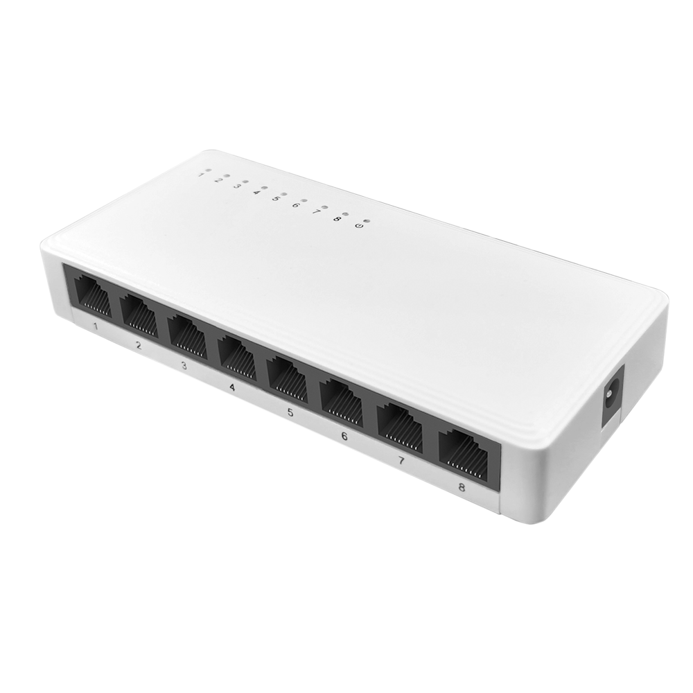 8 ports switch, 10/100/1000 mbps, 5V 1A