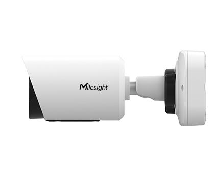 Milesight AI mini-bullet IP-kamera, Fullcolor, 8,0MP, 2,8mm, FOV 108°, 30m Hvid LED, IP67/IK10, hvid farve