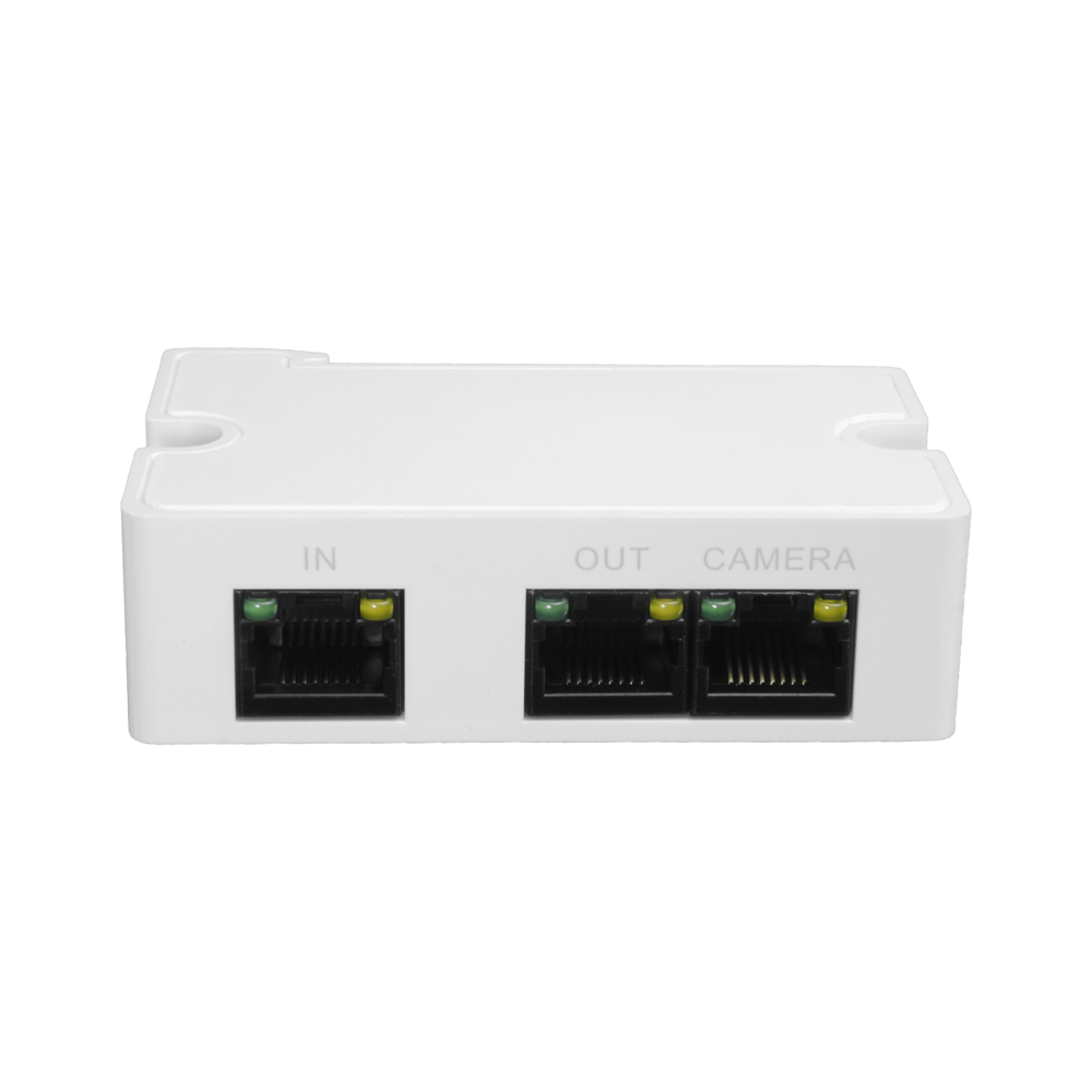Passiv PoE split, 10/100 Mbps, IEE 802.3 af/at, Output power 15,4W, 79mm x 52mm x 23mm