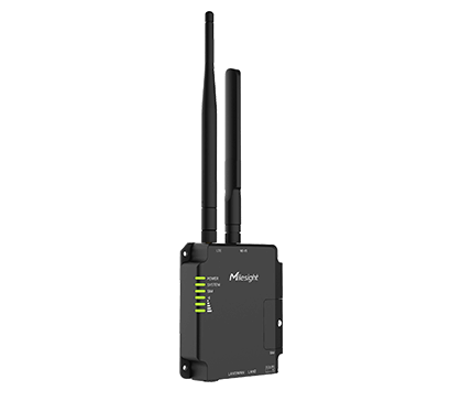 Milesight Industriel LTE 4G Modem, 2 x LAN m. PoE, 1 x SIM, Cloud funktion, WiFi, 2 x SMA Antenne