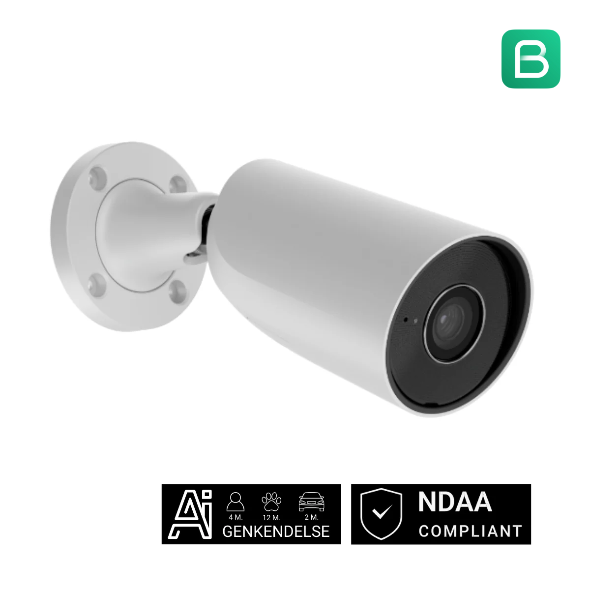 Ajax BulletCam, 5 MP, 2.8 mm, hvid