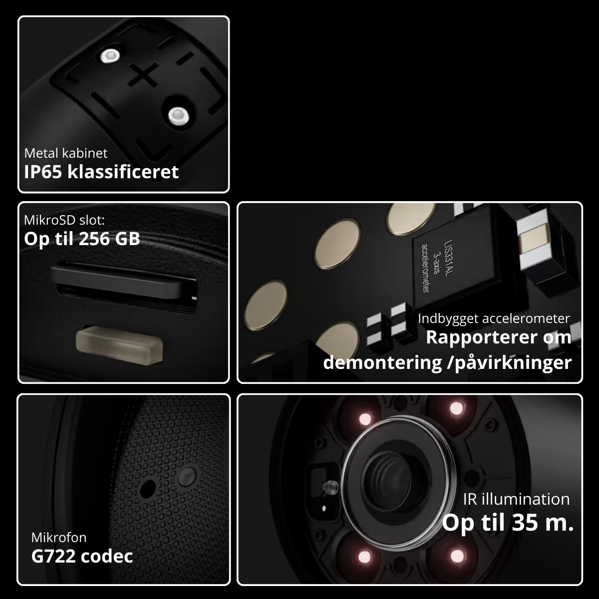 Ajax BulletCam, 8 MP, 2.8 mm, hvid