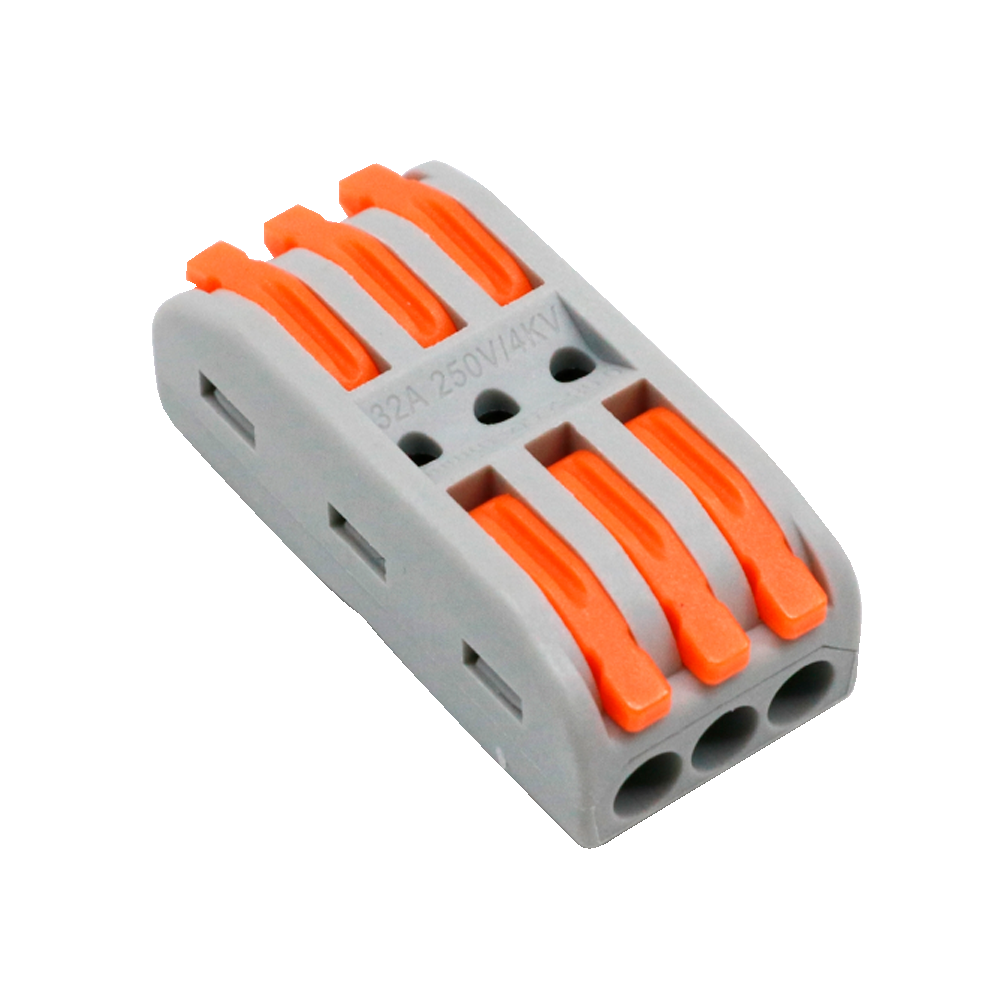 Safire hurtig connector, 3 ind/3 ud, 600V 32A, 28 ~ 12AWG, 10 stk.