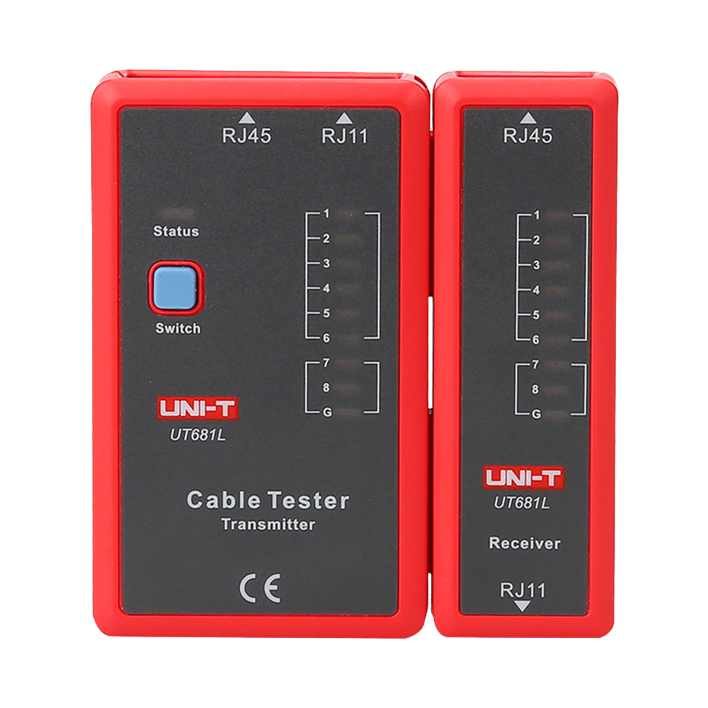 UNI-T Kabeltester til netværkskabler, RJ45, RJ11