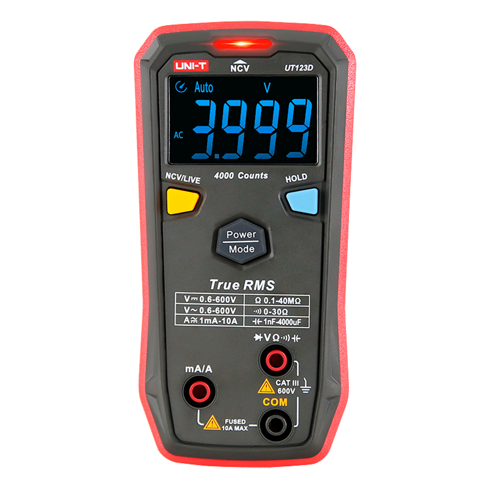 UNI-T Digitalt multimeter CAT III 600V med automatisk identifikation