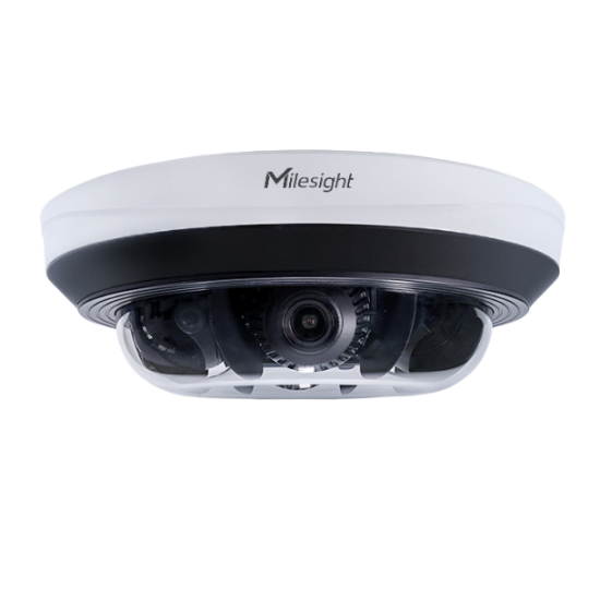 Milesight AI Multi-directional IP-kamera, 4x5.0MP, 3-9mm, FOV 92°-40°, 30m IR, IP67/IK10, hvid