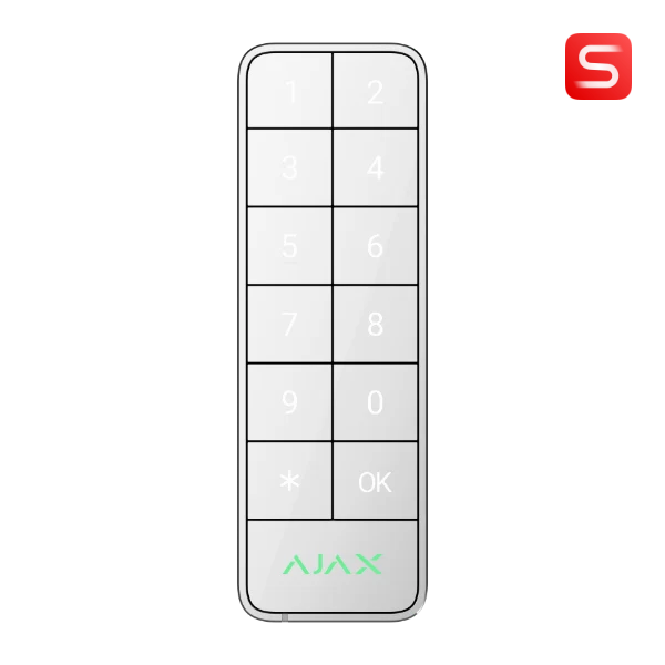 Ajax S-Line Keypad Outdoor Fibra Hvid