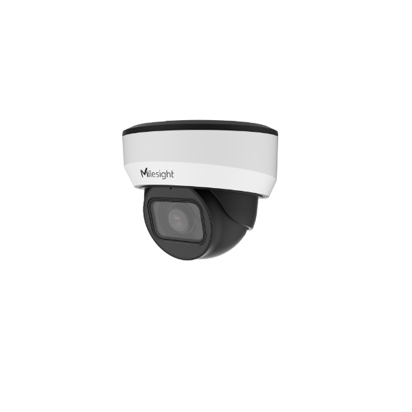 Milesight AI motor-zoom dome IP kamera, 4MP, 2,7mm-13,5mm, FOV 97°-28°, 50m IR, IP67/IK10, NDAA, hvid