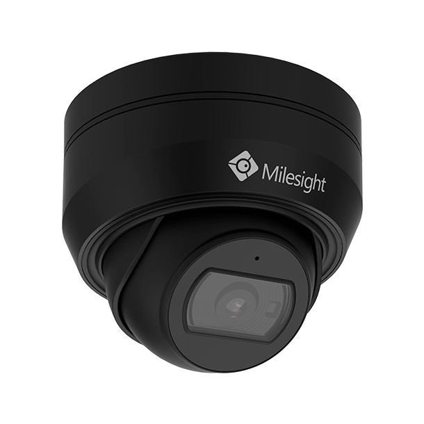 Milesight AI mini-dome IP-kamera, 4,0MP, 2,8mm, FOV 106°, 25m IR, IP67/IK10, sort farve