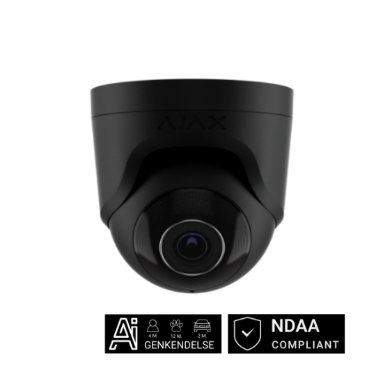 Ajax TurretCam, 8 MP, 4 mm, sort
