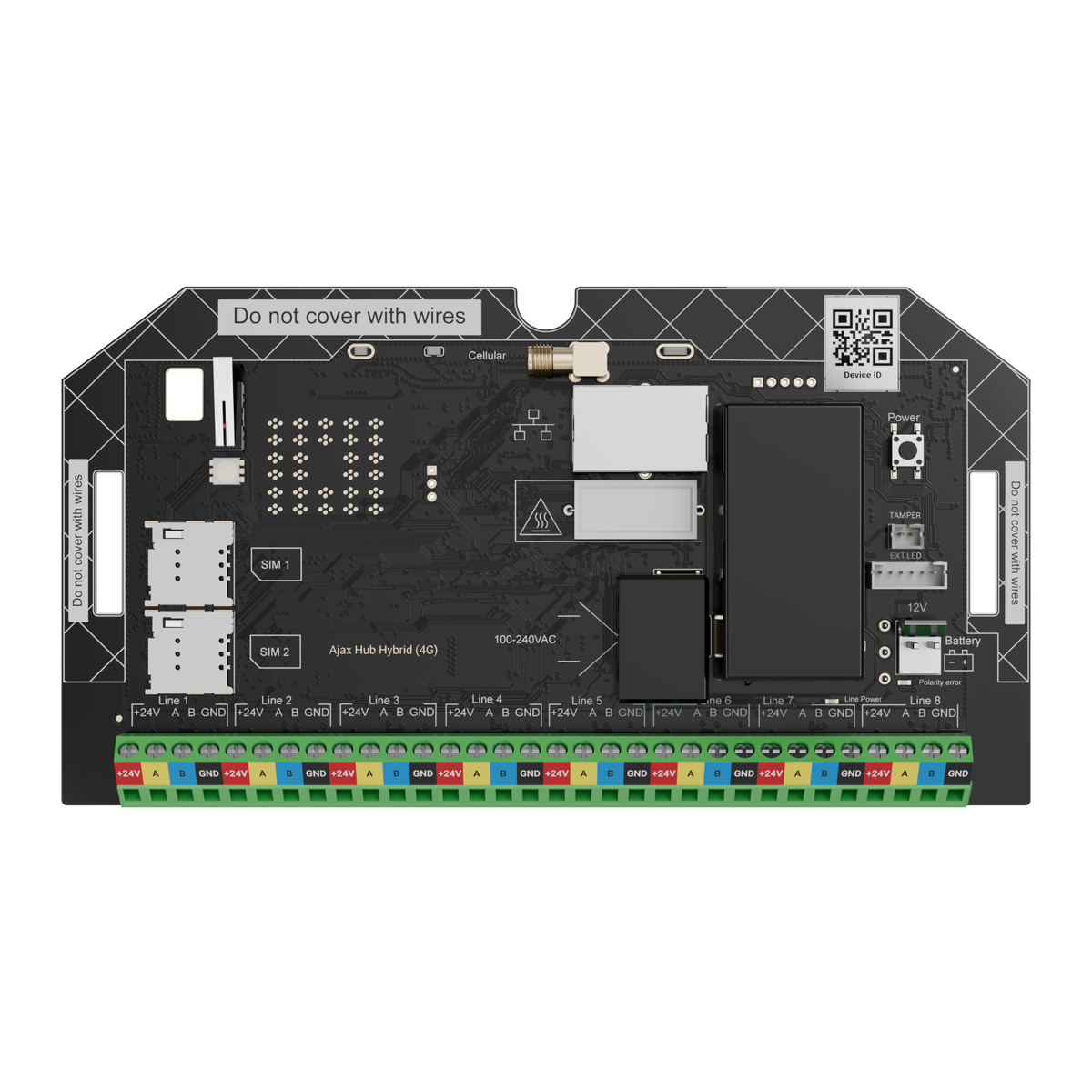 Ajax S-Line Hub Hybrid Fibra (4G) UDEN KASSE