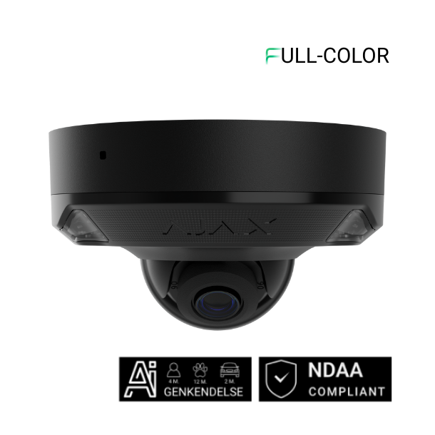 Ajax DomeCam Mini HL (8 Mp/2.8 mm) Sort
