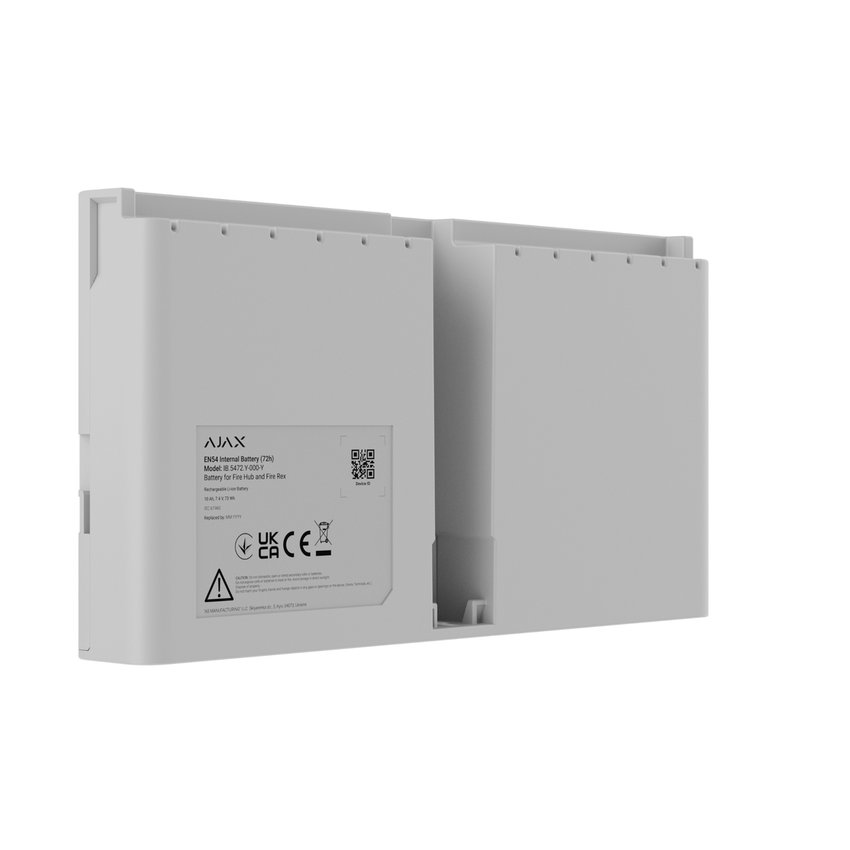 Ajax EN54 Internal Battery (72h) Hvid til Fire Hub & Fire Rex