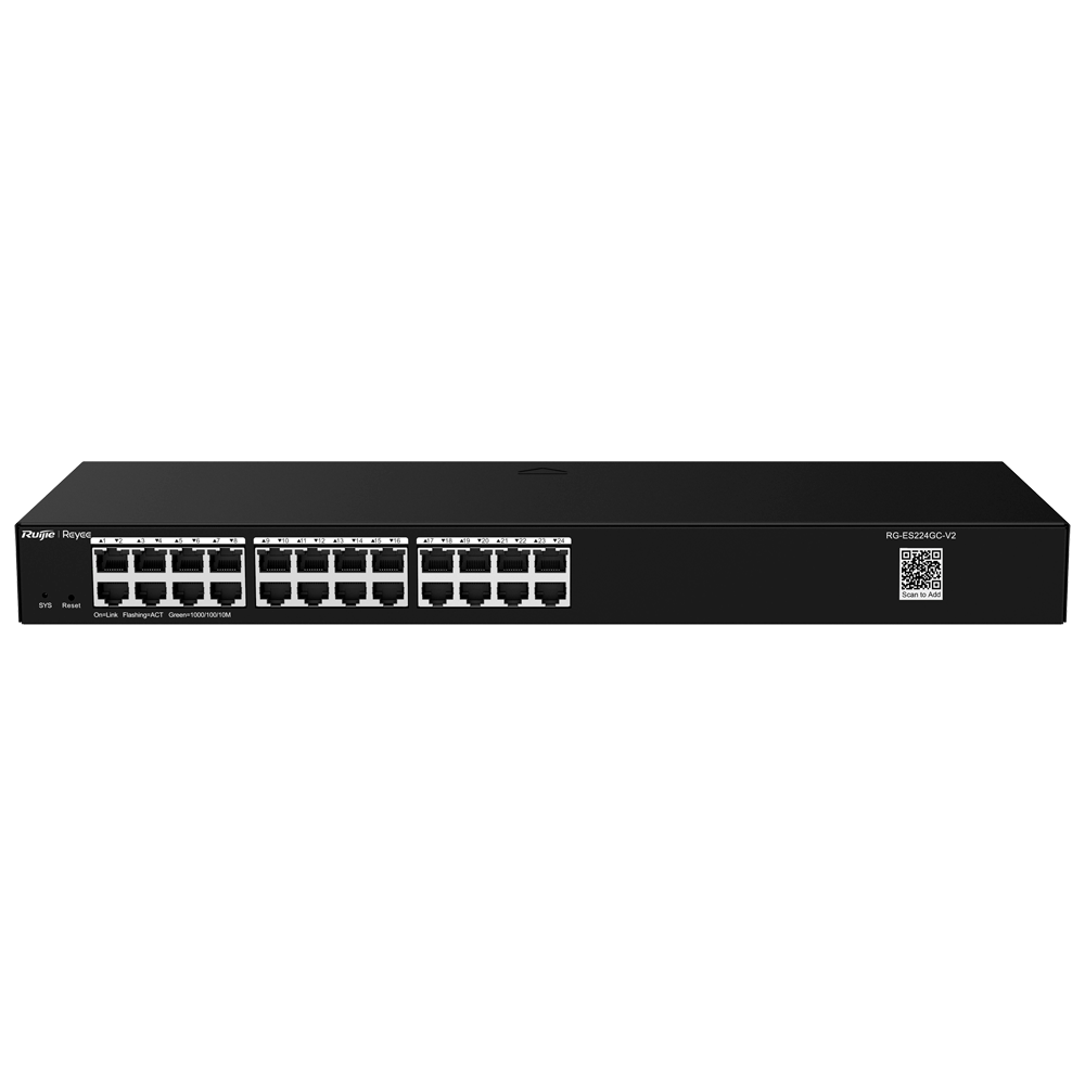Reyee 24 x RJ45 CH Switch, 10/100/1000, med cloud