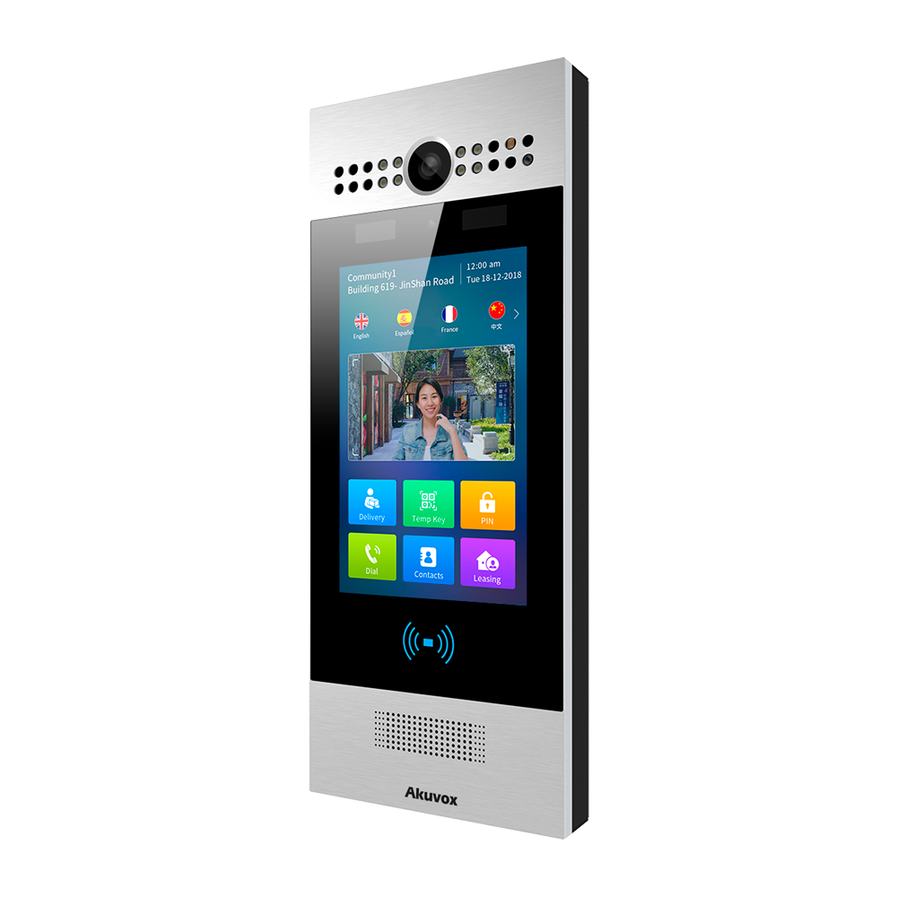 Akuvox dørstation, 7" touchskærm, IP65, PoE, BT, 4G/LTE