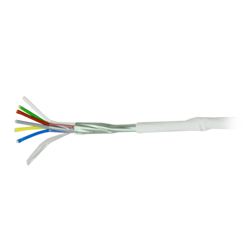 Alarmkabel, 6x0,22, Halogenfri, 100m, hvid