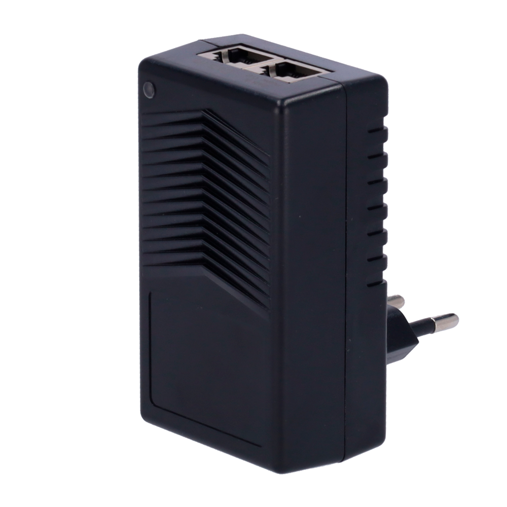 Passiv PoE-injector 15W, vægmonteret, RJ45 100 Mbps
