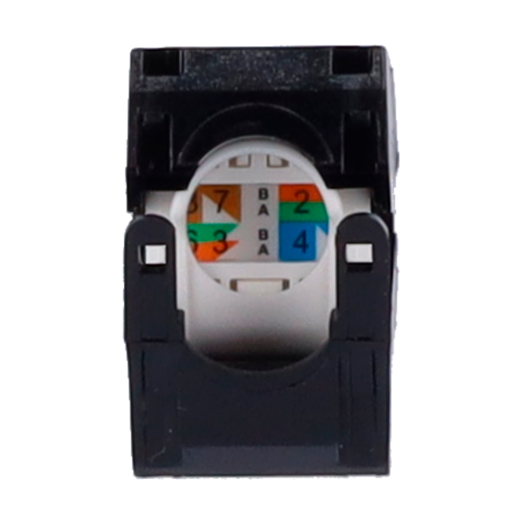 CAT6 Connectorstik, udgang, RJ45, Sort