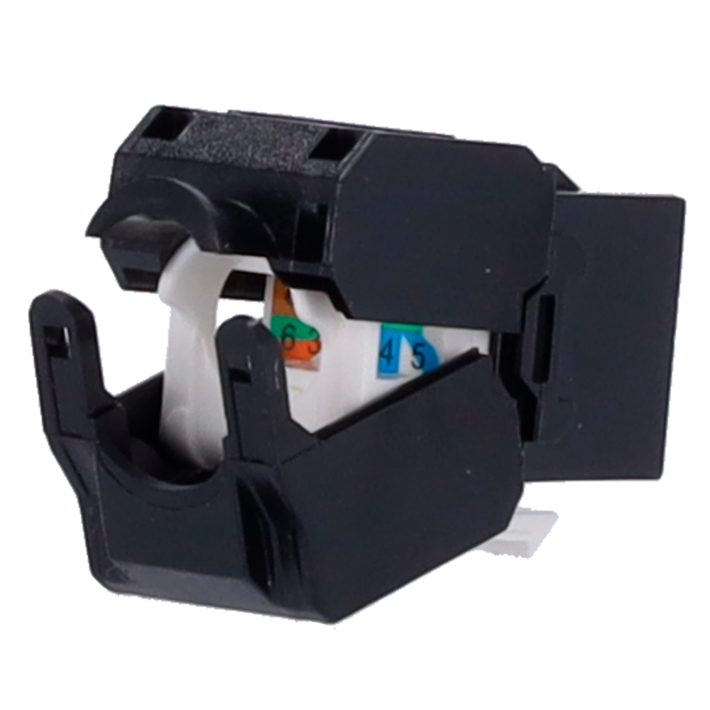 CAT6 Connectorstik, udgang, RJ45, Sort