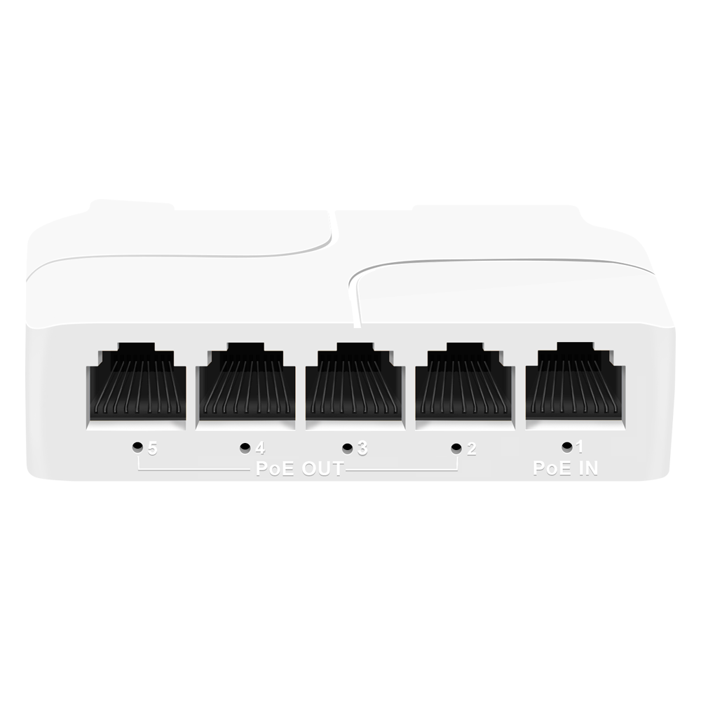 PoE-extender DIN, 4 port 100Mbps, af/at/bt