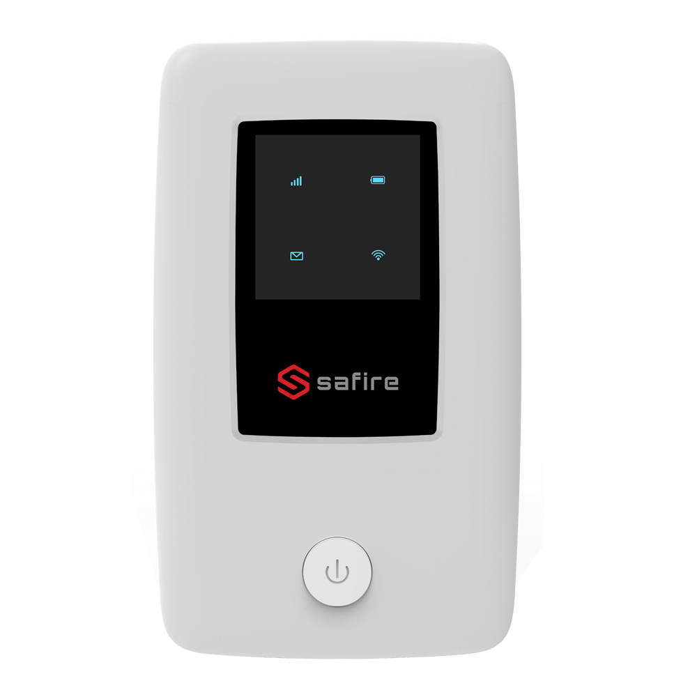 Safire 4G router, 10/100 Mbps, WiFi b/g/n, 3,7V 2600mAh batteri (op til 8 timer) 1 x LAN, USB-C