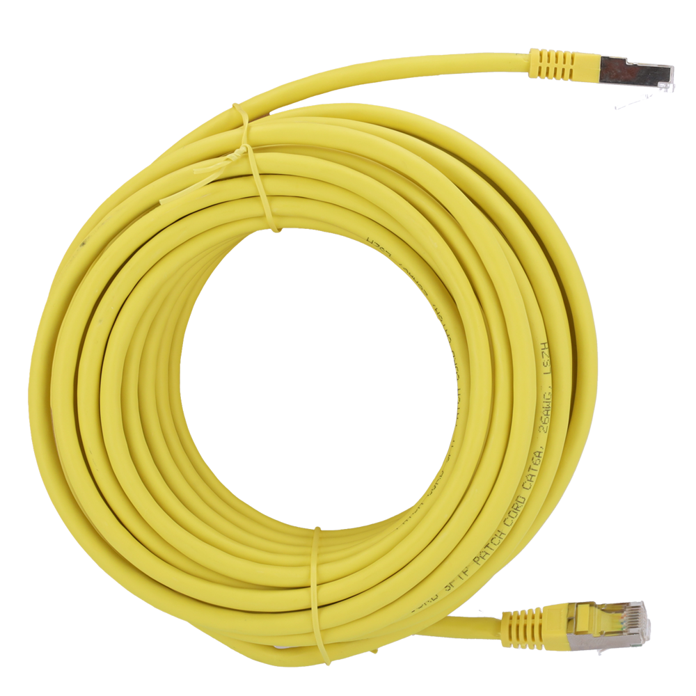 Safire SFTP Patchkabel Cat6A 10 m, Gul, halogenfri