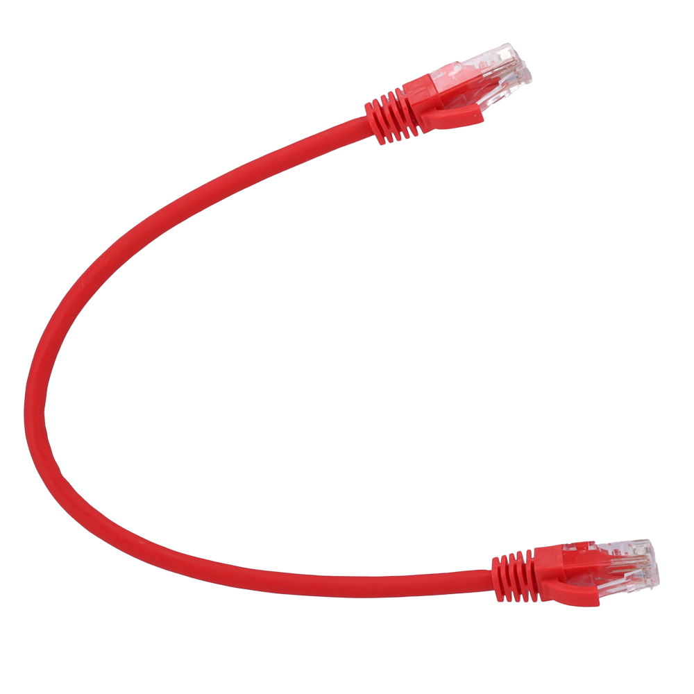 Safire UTP Patchkabel Cat6 0,3 m, Rød, halogenfri