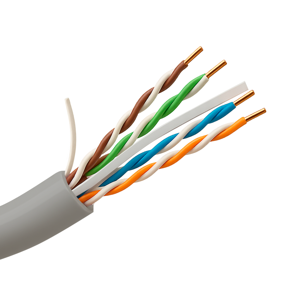 CAT6E U/UTP, cat 6, 24AWG, LSZH, 100% Cu, Eca, CE, 305m, Hvid