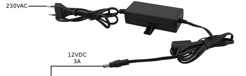 Strømforsyning 12v 3000mA