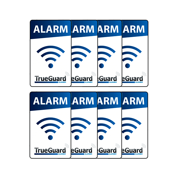 8 stk. TrueGuard alarmklistermærker