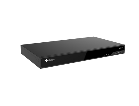 MS-N5008-UPC Milesight NVR, 8 kanaler, 8 x PoE, 1 x LAN, 80mbit, 2 x HDD , I/O.