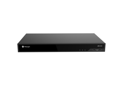 MS-N5008-UPC Milesight NVR, 8 kanaler, 8 x PoE, 1 x LAN, 80mbit, 2 x HDD , I/O.