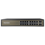 16 ports switch,16x RJ45 + 2x SFP Uplink, 10/100/1000