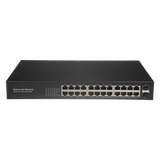 24 ports switch,24x RJ45 + 2x SFP Uplink, 10/100/1000