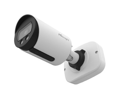 Milesight AI mini-bullet IP-kamera, Fullcolor, 8,0MP, 2,8mm, FOV 108°, 30m Hvid LED, IP67/IK10, hvid farve