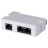 Passiv PoE split, 10/100 Mbps, IEE 802.3 af/at, Output power 15,4W, 79mm x 52mm x 23mm