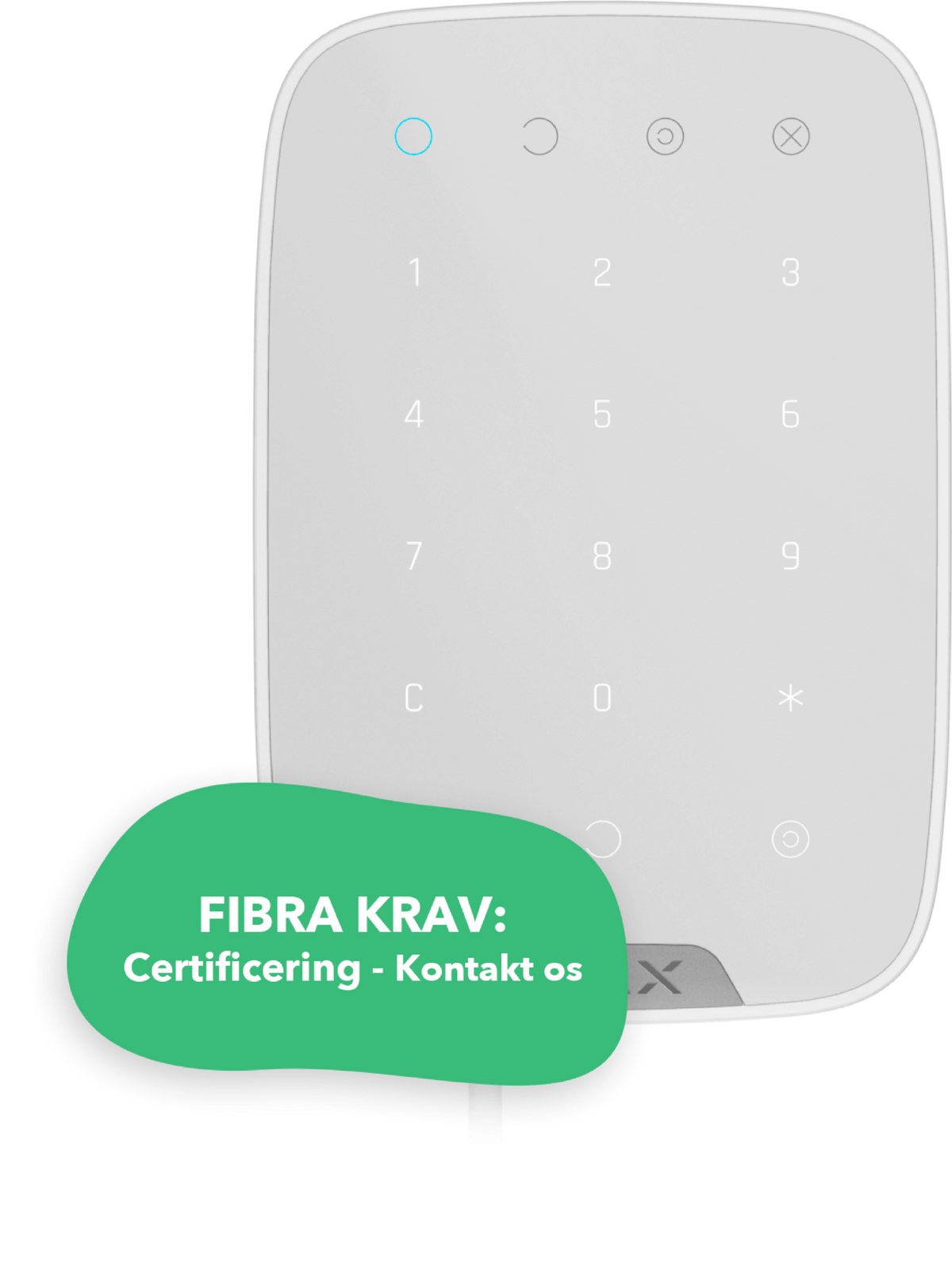 Ajax S-Line Keypad Fibra hvid