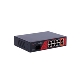 Safire PoE Switch 120W, 6x 30W PoE (100Mbps) & 2x 60W PoE (100Mbps) & 2x Uplink (1000Mbps), WatchDog