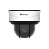 Milesight AI PTZ dome IP-kamera, 2,0MP, 5mm-117mm, FOV 60°-3°, 180m IR, IP66/IK10, NDAA, hvid