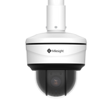 Milesight AI PTZ dome IP-kamera, 2,0MP, 5mm-117mm, FOV 60°-3°, 180m IR, IP66/IK10, NDAA, hvid