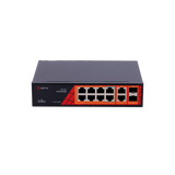 Safire PoE gigabit Switch 120W, 6x 30W PoE & 2x 60W PoE & 2x SFP Link & 2x Uplink, PoE WatchDog