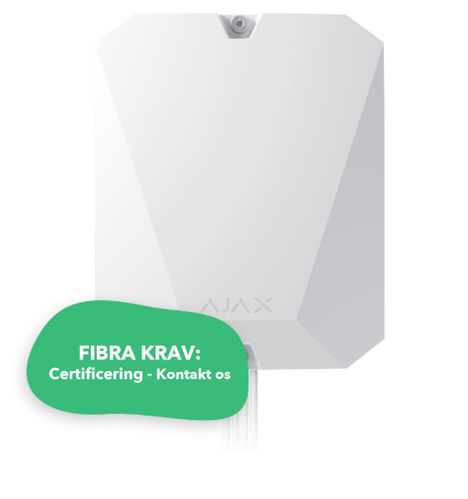 Ajax S-Line Hub Hybrid Fibra (4G) hvid