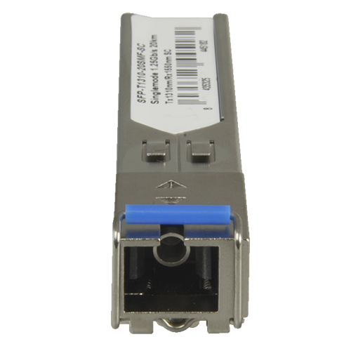 Sæt med SFP moduler. Single mode fiber. SC Simplex, BiDi, Max 20 km, 1.25Gb/s - 1000Base-LX