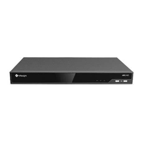 MS-N5016-NPE Milesight NVR, 16 kanaler, 16 x PoE, 1 x LAN, 160mbit, 2 x HDD , I/O, ANPR.