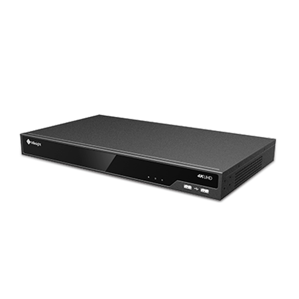 MS-N5016-NPE Milesight NVR, 16 kanaler, 16 x PoE, 1 x LAN, 160mbit, 2 x HDD , I/O, ANPR.