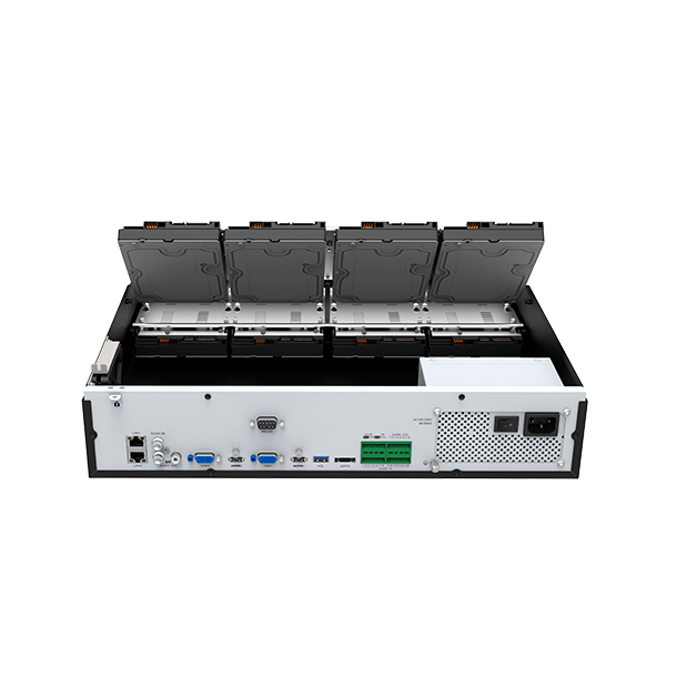 MS-N8064-G Milesight Pro NVR, 64 kanaler, 2 x LAN, 320mbit, 8 x HDD RAID, I/O, ANPR.