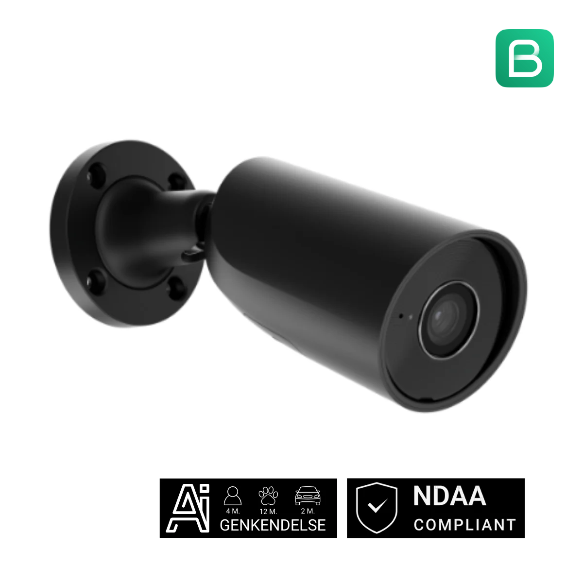 Ajax BulletCam, 8 MP, 2.8 mm, sort