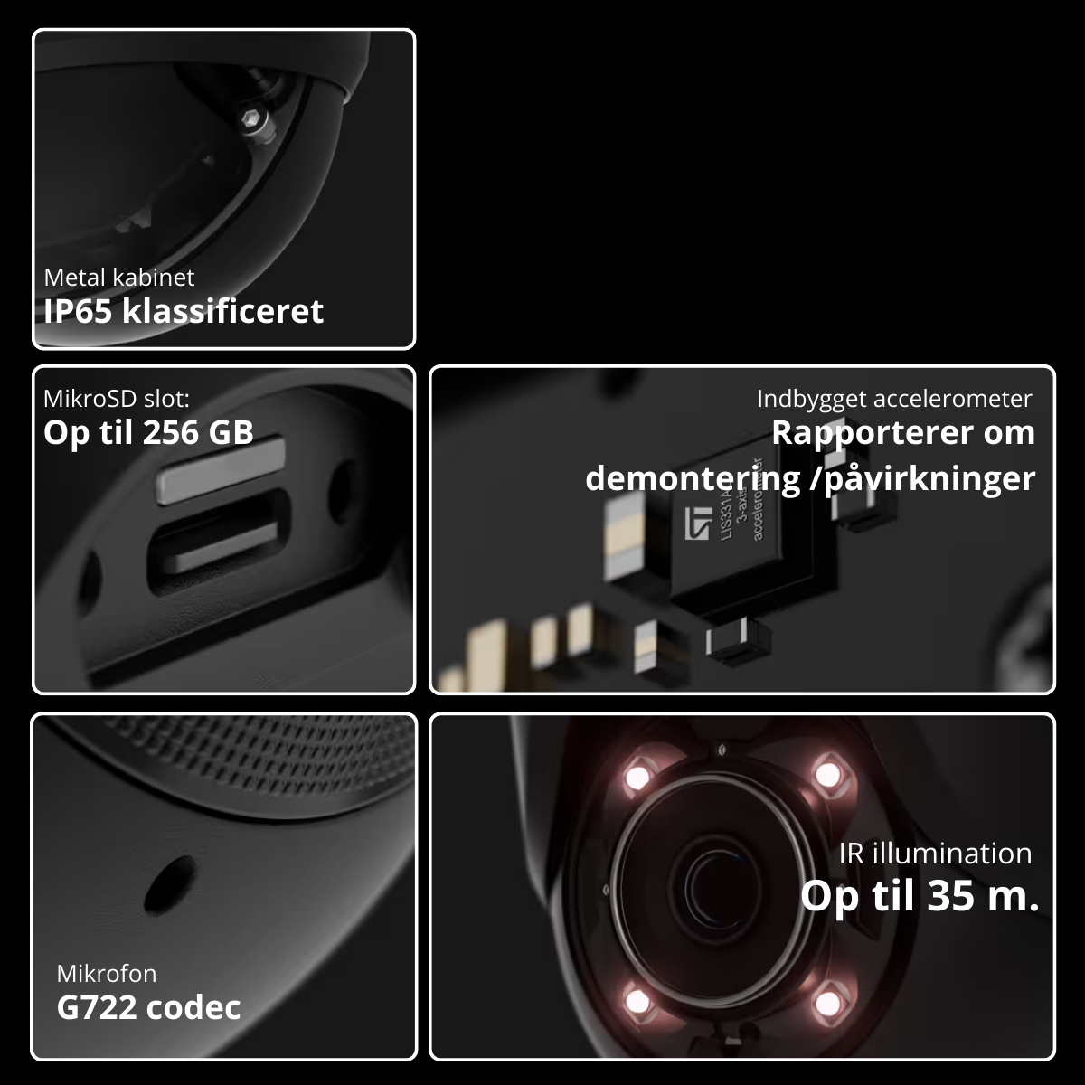 Ajax TurretCam, 8 MP, 2.8 mm, hvid