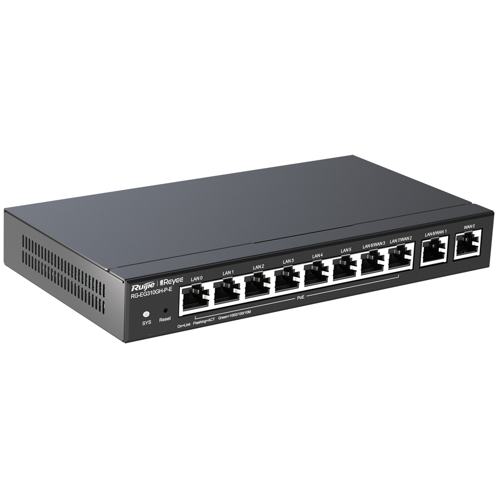 Reyee Router Gigabit, Cloud control, 8x PoE+ 110W, 1500Mbps